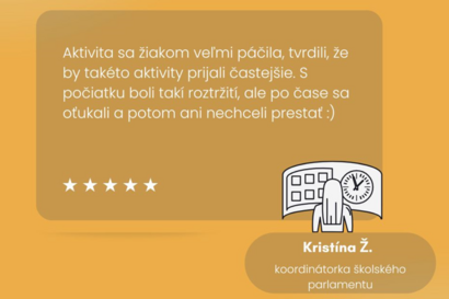 Aktivita KMP TSK „Moja budúcnosť“ – prvá spätná väzba