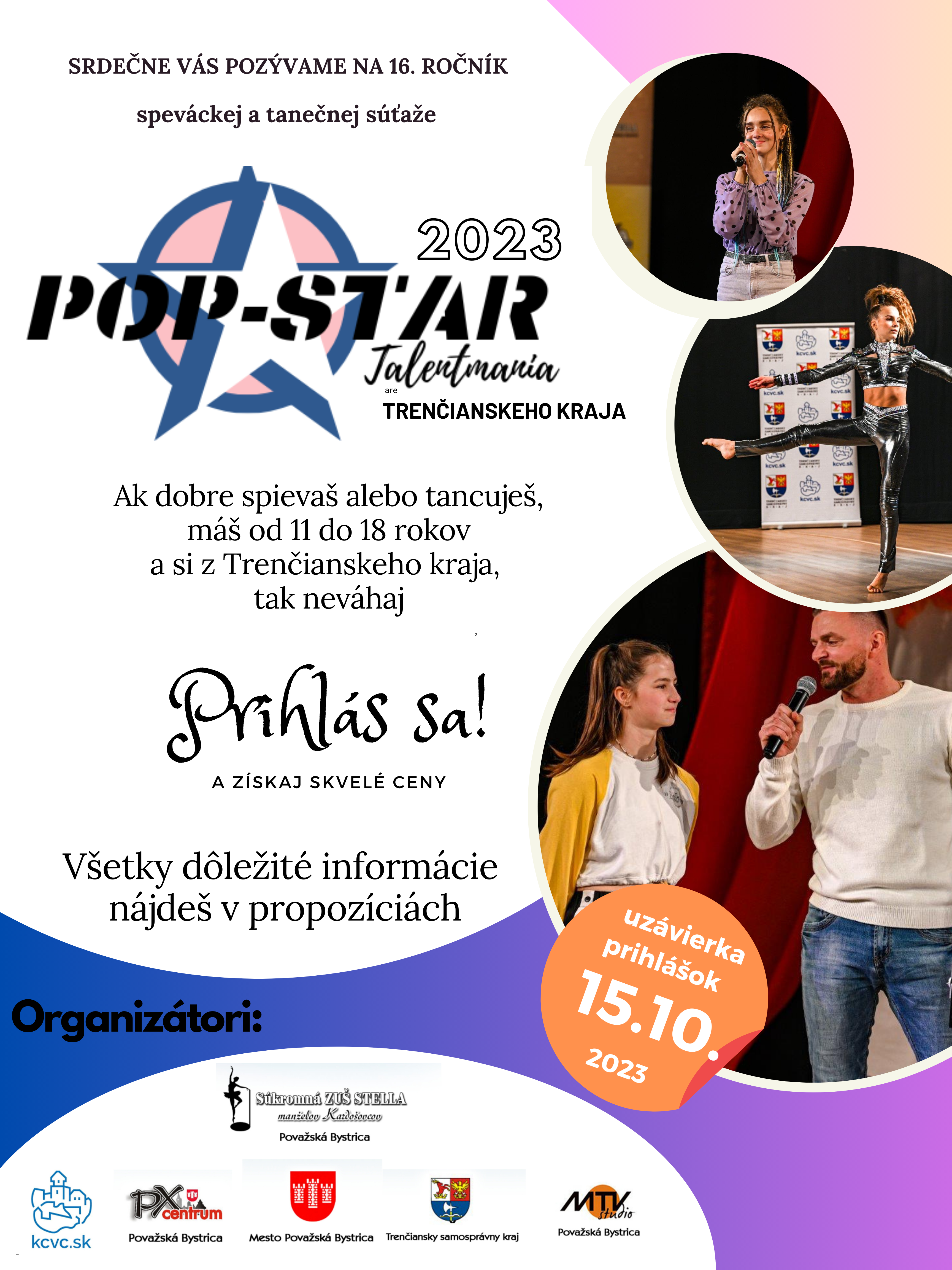 	 POZVÁNKA NA SÚŤAŽ POP-STAR/TALENMÁNIA
